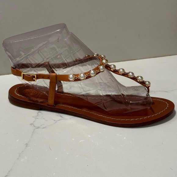 Tory Burch Emmy Pearl Embellished Sandals - Picture 3 of 16